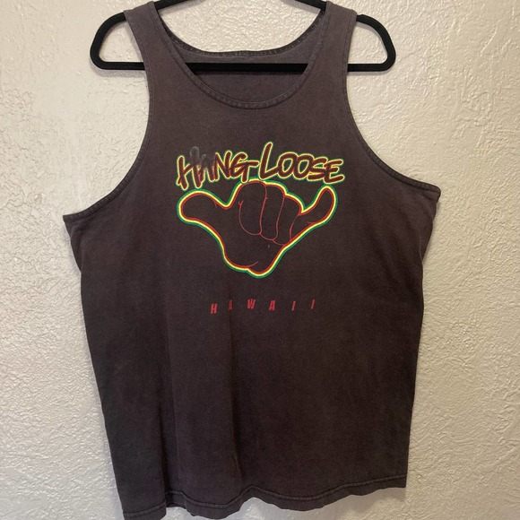 Other - Vintage Hang Loose Hawaii Brown Graphic Tank Top Size XL
